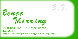 bence thirring business card